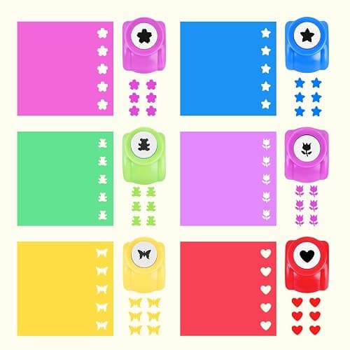 UCEC 42 Pack Craft Scissors Decorative Edge, Hole Punch Shapes Craft, Cardstock Paper for DIY Art, Crafts, Scrapbook, Card Making, School Supplies thumbnail 6
