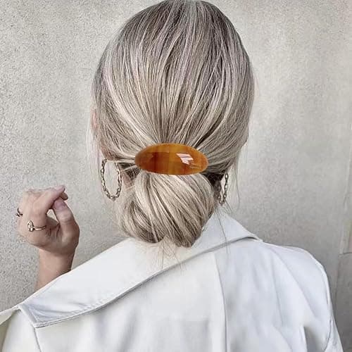 3 PCS Acetate Hair Barrette,Large Vintage Hair Barrette for Women,French Tortoise Shell Hair Clips Vintage Snap Hair clips Accessories Gifts for Women Girls Thick Hair thumbnail 4