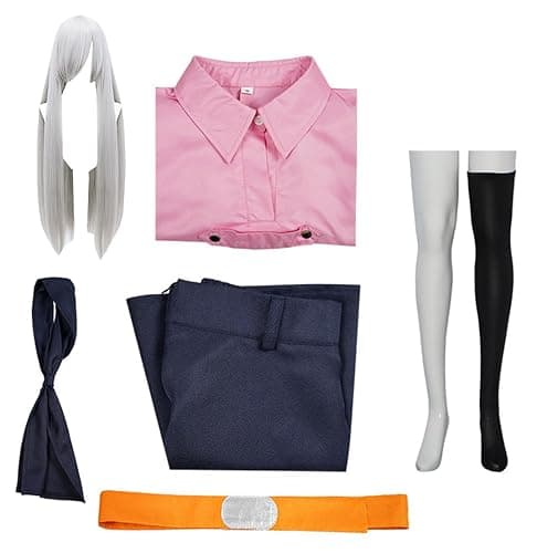 eozegiw Seven Sins Cosplay Costume Elizabeth Liones Pink Shirt Lolita Skirt Uniform Suit Halloween Outfit Full Set thumbnail 6