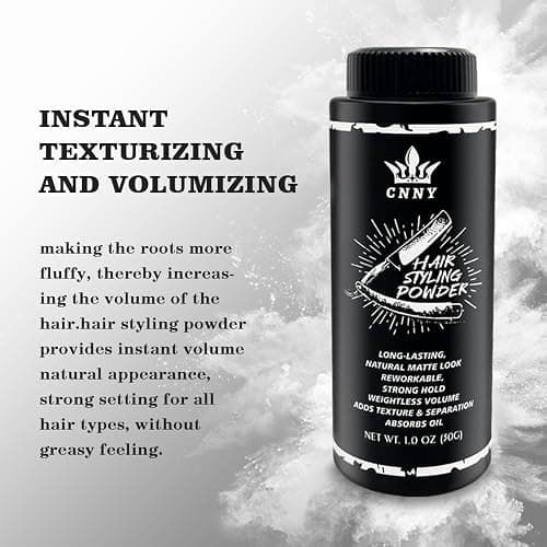 CNNY Hair Styling Powder for Men - 1oz/30g Fluffy Volumizing and Texturizing Powder for Natural Thickness and Look thumbnail 5