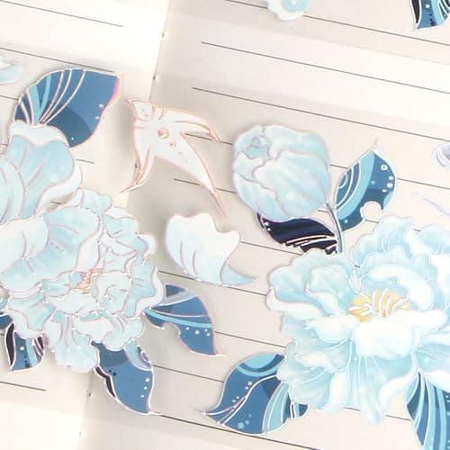 Ddayup Laser Flower Washi Tape - Blue Flower Stickers for Journaling & Planner thumbnail 6