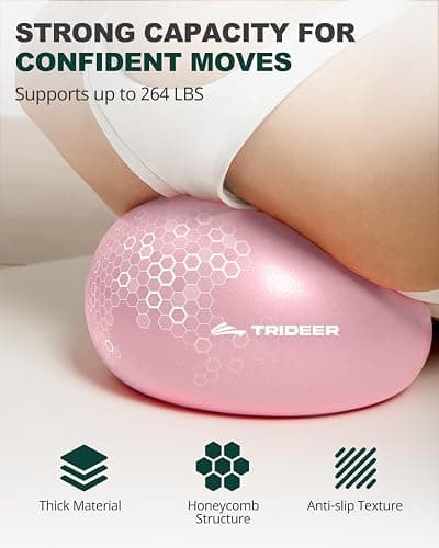 Trideer 9-Inch Pilates Ball, Small Exercise Ball for Yoga, Core Training, Physical Therapy, Balance, Stability and Stretching Pilates Equipment with Inflation Straw thumbnail 3