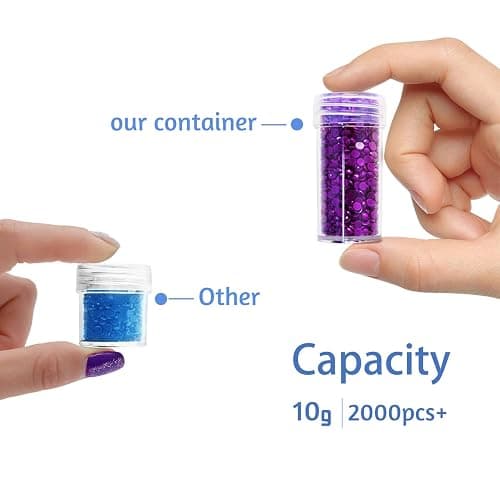 LIRUNQIU Diamond Painting Storage Containers, 60 Slots Diamond Painting Accessories and Tools for Diamond Art Organizer Case(Blue) thumbnail 6