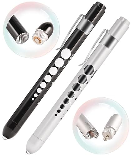 MEUUT 3 Pack Pen light & Medical Scissors-One Pantented Trauma Scissor Two LED Penlight with Pupil Gauge -8" Bandage Scissor for Nurse Doctor EMT thumbnail 4