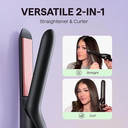 Wavytalk 5 in 1 Curling Iron with Thermal Brush,Flat Iron,Versatile Styling | Interchangeable Curling Iron Set(0.5”-1.25"), Ceramic Curling Iron, Less Damage, Fast Heating Wand Curling Iron, Dual Voltage thumbnail 5