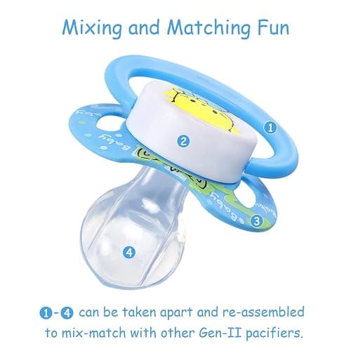 LittleForBig Bigshield Generation-II Adult Sized Pacifier Baby Cuties Pattern Blue Kitty thumbnail 4