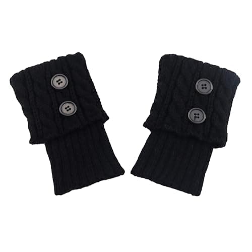Bestjybt 3 Pairs Womens Short Boots Socks Crochet Knitted Boot Cuffs Leg Warmers Socks thumbnail 7