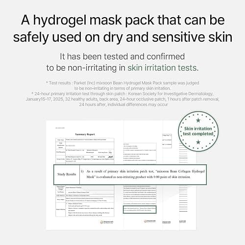 mixsoon Bean Collagen Hydrogel Mask Hydration All-In-One Firming, Soothing Gel Formula Face Mask for Radiant, Smooth Skin 35g / 1.18 fl.oz. (5ea) Korean Glass Skin Care thumbnail 8