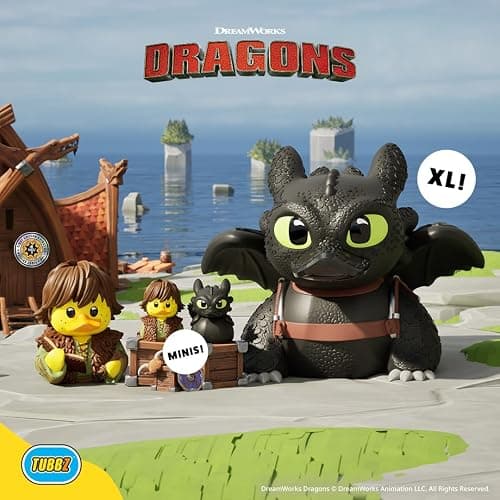 TUBBZ Mini: How to Train Your Dragon - Toothless Cosplaying Rubber Duck Vinyl Figure thumbnail 6