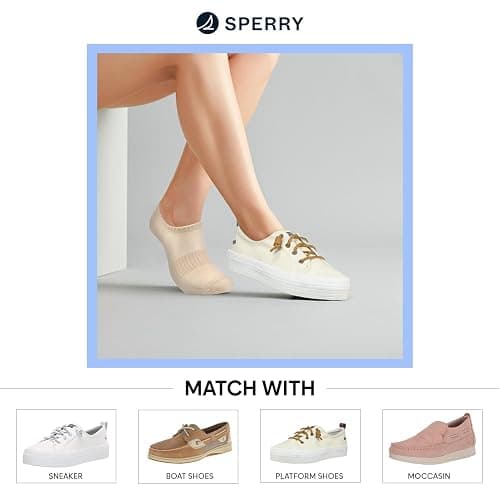 Sperry Women’s 5-Pack Super No Show Socks – Breathable Mesh, Lightweight, Non-Slip Invisible Low Cut Liner Socks for Sneakers thumbnail 3