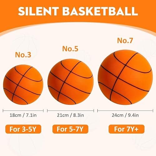 HUALEI-V 2026 New Silent Basketball Size 7 Upgrade Dribble Dream Silent Basket Ball,Dribbling Indoor Soft No Noise Foam Basketball 24cm Indoor Training Ball for Kids. thumbnail 5