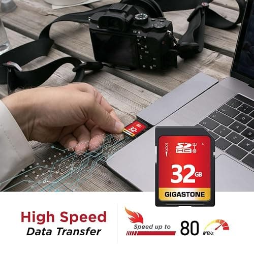 GIGASTONE 32GB SD Card 5-Pack UHS-I U1 Class 10 SDHC Memory Card High-Speed Full HD Video Compatible with Canon Digital Camera, SPYPOINT TACTACAM WOSPORTS Trail Camera, with 5 Mini Cases thumbnail 3