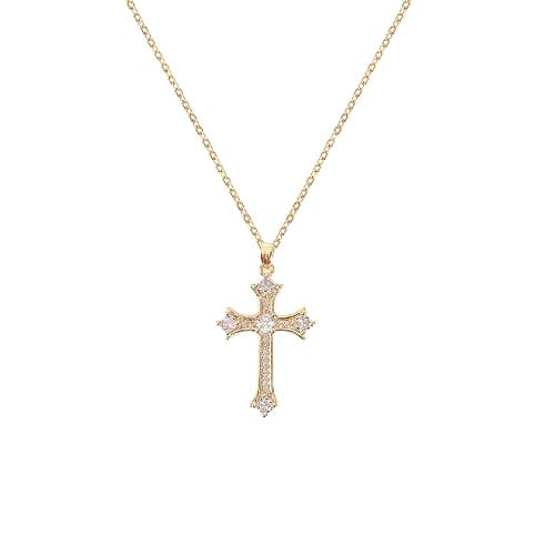 LLIYSOUN Cross Pendant Necklace for Women Jewelry Gold Cross Necklaces for Women Cross Necklace Minimalist Trendy Jewelry Valentines Day - Image 1