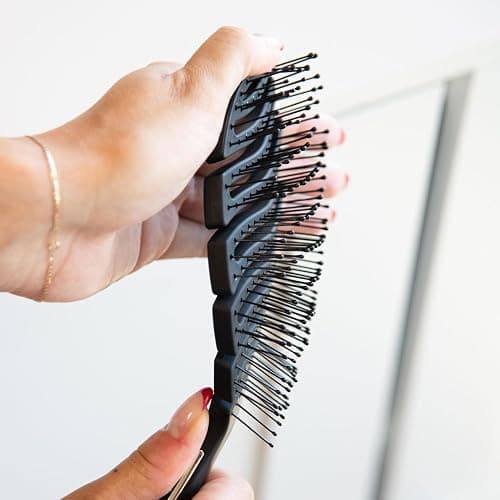 FRAMAR Flex Detangling Wet Hair Brush for Women, Blow Drying Brush, Black | Vented Flex Brush for Curly Hair, Detangles Wet Hair and Speeds Blow Drying with Less Breakage, Brosse a Cheveux thumbnail 5