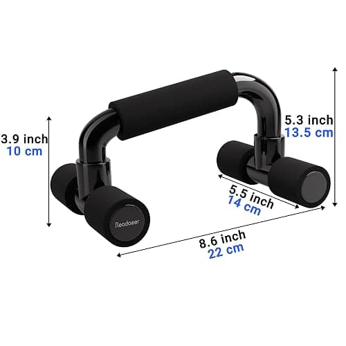 Readaeer Push Up Bars Gym Exercise Equipment Fitness 1 Pair Pushup Handles with Cushioned Foam Grip and Non-Slip Sturdy Structure Push Up Bars for Men & Women thumbnail 5