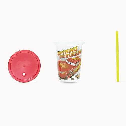 The First Years Cars Take & Toss Toddler Straw Cups Party Pack - Spill Proof Toddler Sippy Cups with Snap-On Lids and Straws - Kids Party Supplies - 10 Oz - 10 Count thumbnail 6