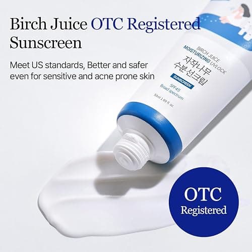 ROUND LAB Birch Juice Moisturizing UV LOCK SPF 45, 1.69 Fl Oz, Hydrating Lotion-like Lightweight Glow Sunscreen for Sensitive Skin, No White Cast, Fragrance-Free, Protector Solar, Korean Sunscreen thumbnail 5