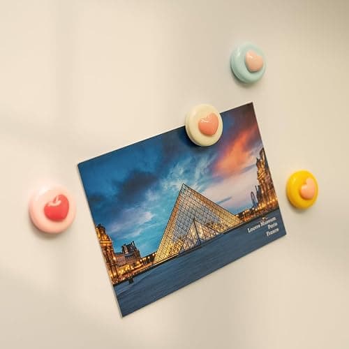 ⭐️ SUNURS 16/9-Piece Glossy Cute Macaron Love Heart Magnet Set - for Whiteboard, Locker, Kitchen & Office, Colorful Strong Decorative Magnetic Decals (Multi-Color, Multi-Pack) thumbnail 3