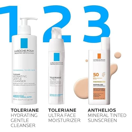 La Roche-Posay Anthelios Tinted Sunscreen SPF 40+, Broad Spectrum SPF + Antioxidants, Titanium Dioxide & Zinc Oxide Sunscreen, 4 Flexible Shades With No White Cast, Oil Free & Oxybenzone Free - 1.7 Fl Oz (Pack of 1) - Tinted thumbnail 9