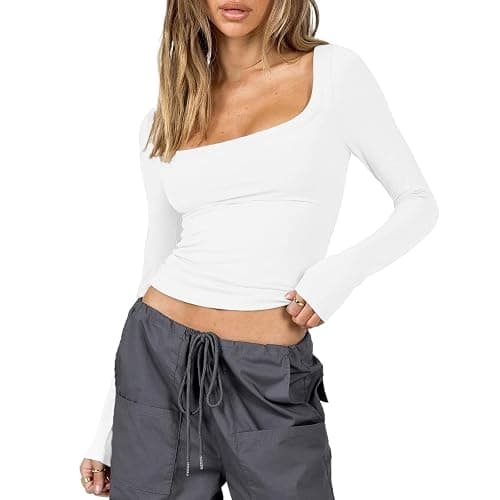 Geagodelia Women's Long Sleeve T-Shirt Ladies Elegant Top Y2K Fashion Aesthetic Clothes Outfit Streetwear - Image 1