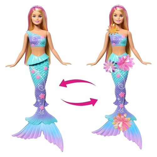 Barbie Fantasy Mermaid Flower Feature Doll | Fashion Doll With Surprise Flower Feaure, Includes Pearl Headband Accessory, Ages 3+, JDM72 thumbnail 5