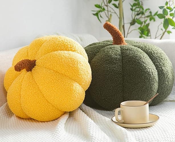 Maxpetus 3D Simulated Pumpkin Pillow Plush Pillow Sofa Cushion (7.8inch, Orange) thumbnail 4