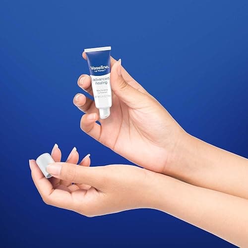 Vaseline Lip Therapy Advanced Healing 3-Pack – White Petroleum Moisturizing Lip Balm for Extremely Dry Lips, 0.35 Oz Ea thumbnail 6