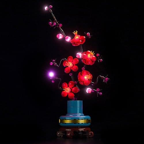 LocoLee Licht Kompatibel mit Lego 10369 Pflaumenblüte, Nur Lichter Set - Kein Modell, Licht BeleuchtungSet Compatible with LEGO Icons Pflaumenblüte (Aktualisierte Version) - Image 1