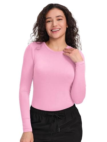 COZYFIT Scrub Undershirts Long Sleeve Women - Underscrub Comfort Tee thumbnail 5