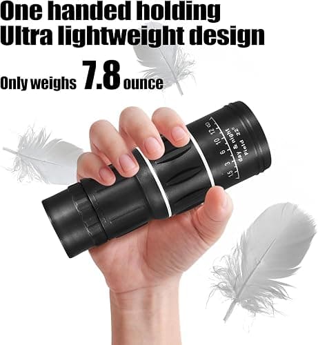 10X42 Mini Monocular Telescope, Birthday Gifts for Men Dad Him Husband Teen Boys, White Elephant Gift for Adults, BAK4 & FMC Prism Scope for Birdwatching Outdoors Hunting, Cool Gadgets for Men thumbnail 5