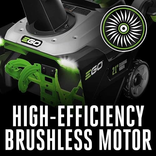 EGO Power+ 21" Electric Snow Blower, Gray/Black, Cordless Steel Auger, Includes (2) 56V 5.0Ah Batteries and Dual Port Charger, SNT2112 thumbnail 7