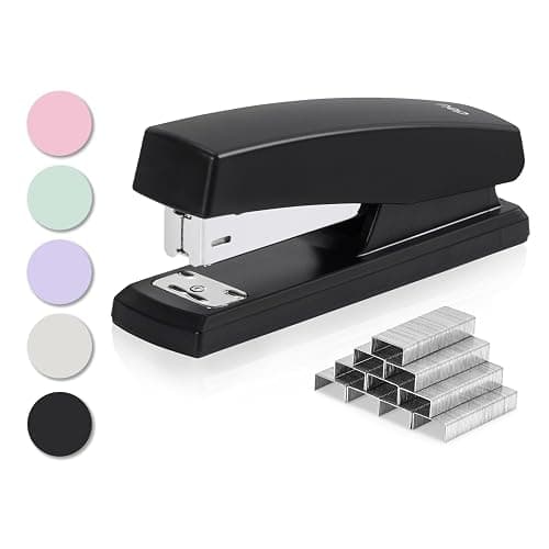 Deli Stapler, Desktop Staplers with 640 Staples, Office Stapler, 25 Sheet Capacity, Black - Image 1