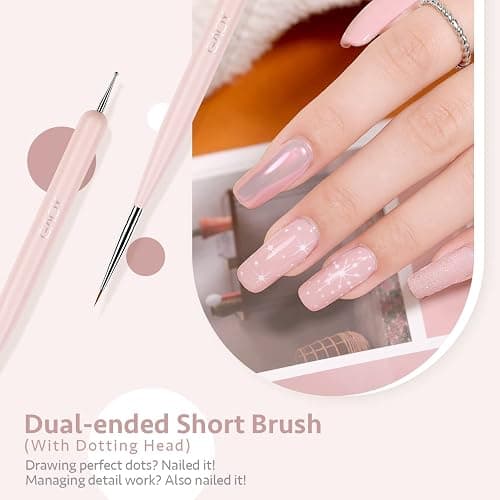 GAOY 8 Pcs Nail Brushes for Nail Art, Nail Design Tools for Nail Detail Painting, French Liner and Dotting Pens for Nail DIY thumbnail 3