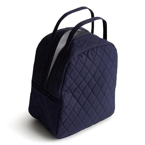 Vera Bradley Women's Premium Cotton Lunch Bag, Peacoat, One Size thumbnail 2