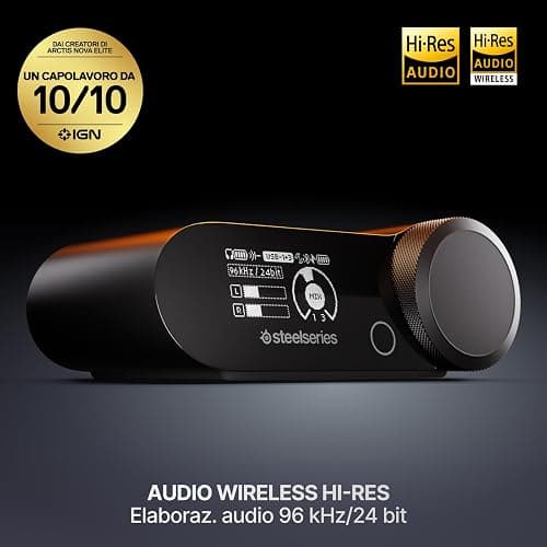 SteelSeries Arctis Nova Pro Omni - Cuffie wireless Hi-Res, 96kHz/24bit, ANC, Mic ClearCast Pro, Filtro antirumore IA, App mobile, Mix 2,4GHz + BT, OmniPlay PC+PlayStation+Xbox - Grafite thumbnail 2