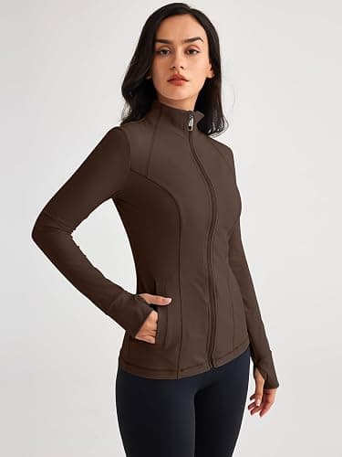 Trendy Queen Womens Lightweight Zip Up Jackets 2025 Athletic Hoodies Fall Gym Shirts Running Workout Clothes with Pocket thumbnail 3