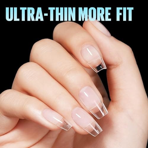 TOMICCA Medium Coffin Nail Tips, 240Pcs 15 Sizes, Half Matte Gel Nail | Nail Extension Tips Set, Full Cover Pre Shaped Fake Nails for Beginner and Professional DIY Nail Salon thumbnail 3