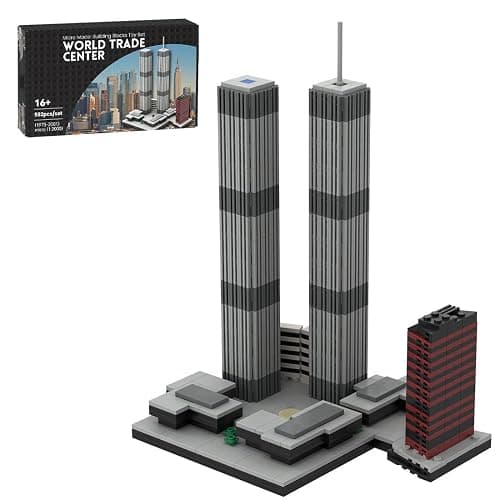 StrucToys World Trade Center Building Blocks, 1/2000 World Famous Architectural, 982pcs Assemble Model for Ault to Build and Display thumbnail 2