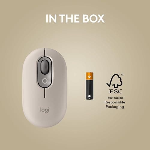 Logitech POP Mouse, Wireless Mouse with Customizable Emojis, SilentTouch Technology, Precision/Speed Scroll, Compact Design, Bluetooth, Multi-Device, OS Compatible - Mist thumbnail 9
