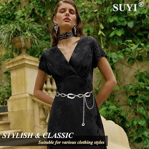 Suyi Waist Chain for Women Ladies Chunky Chain Belt for Dresses thumbnail 2