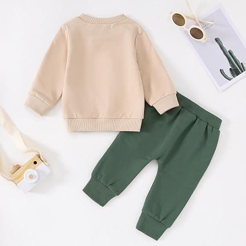 Yvowming Baby Boy Clothes Fall Clothes Truck Print Long Sleeve Pullover Tops + Pant Sets Toddler Winter Outfits thumbnail 4