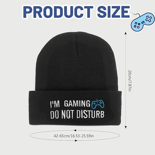 AffeGifts Gaming Gifts for Men and Boys Over 12 Year Old, Gaming Beanie Soft Knitted Hat Gamer Stocking Fillers for Teenage Boys Funny thumbnail 4