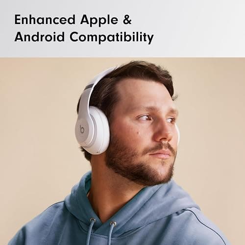 Beats Studio Pro - Premium Wireless Over-Ear Headphones- Up to 40-Hour Battery Life, Active Noise Cancelling, USB-C Lossless Audio, Apple & Android Compatible - Matte White thumbnail 5