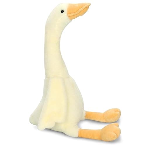 Goose Stuffed Animal, Soft Duck Plush Toy, Cute Swan Hugging Plush Toy Pillow for Kids Boys Girls(White) (15.7 Inch) - 15.7 Inch