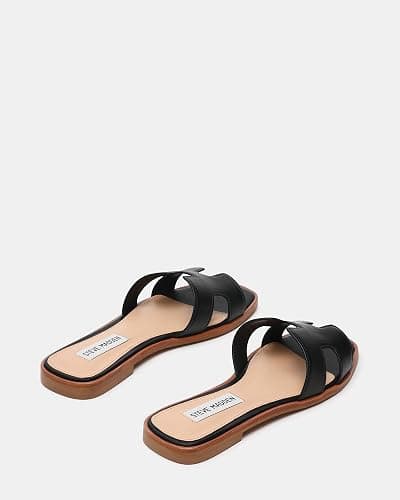Steve Madden Women's Hadyn Sandal - 7.5 - Black Leather thumbnail 9
