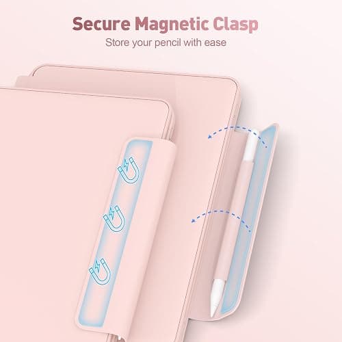 ZYNTHRALIX for iPad 11th (A16, 2025)/10th Generation Case with Keyboard, Portrait/Landscape, 11-Color Backlit & Multi-Touch Trackpad, Detachable Case & Stain-Resistant Leather, Pencil Buckle,Baby Pink thumbnail 8