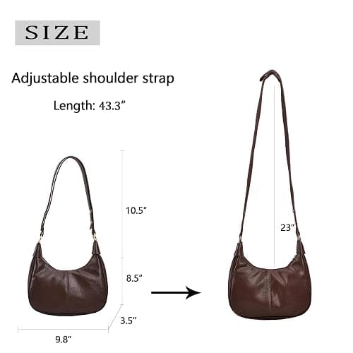 JYG Small Hobo Bags for Women Retro Crescent Shoulder Purse Fall Soft Crossbody Handbag 2025 thumbnail 6