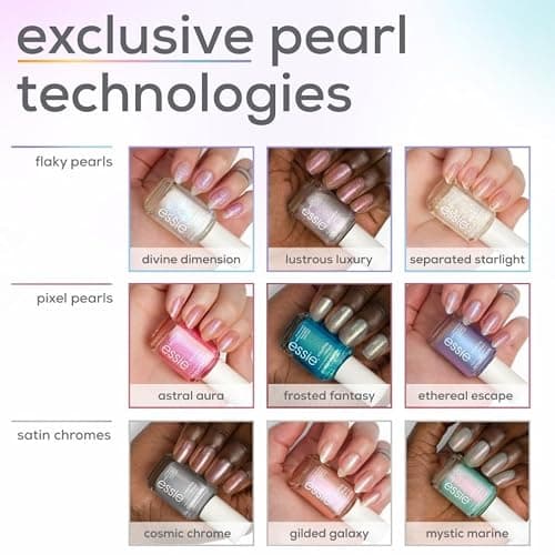 Essie Nail Art Studio, Purple Pearl Chrome Topcoat, Ethereal Escape | Rich Colour & Shine, Salon Quality Formula Nail Varnish, Layer With Other Essie Nail Polishes For A Nail Art Effect thumbnail 7