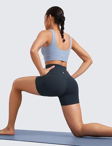 CRZ YOGA Butterluxe Biker Shorts 4'' - High Waisted Booty Workout Volleyball Yoga Womens Spandex thumbnail 3