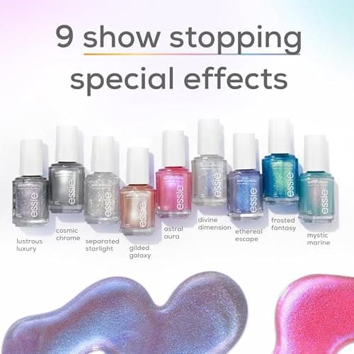 Essie Nail Art Studio, Purple Pearl Chrome Topcoat, Ethereal Escape | Rich Colour & Shine, Salon Quality Formula Nail Varnish, Layer With Other Essie Nail Polishes For A Nail Art Effect thumbnail 9